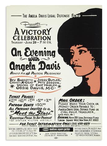 (BLACK PANTHERS.) Group of 3 Angela Davis leaflets.